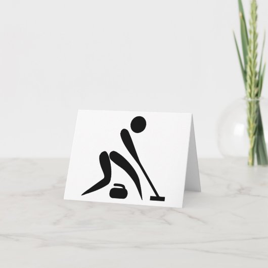 Curling Curler Stone Rock Broom Karte (Vorderseite)