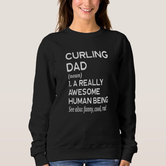 Curling Dad Definition - Curl Winter Sports Sweatshirt (Vorderseite)