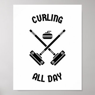 Curling den ganzen Tag Poster
