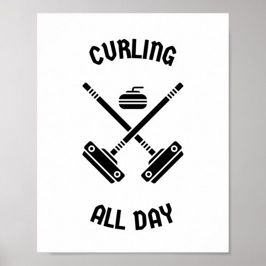 Curling den ganzen Tag Poster (Vorne)