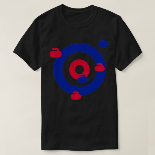 Curling der Zielsteine T-Shirt (Design vorne)