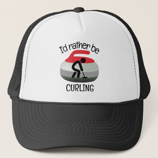 Curling-Designhut Truckerkappe (Vorderseite)