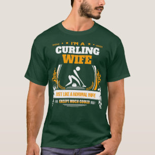 Curling Ehefrau Weihnachtsgeschenk oder Geburtstag T-Shirt