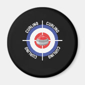 Curling eines Eisschachbretts-Geschenkes Magnet (Vorne)