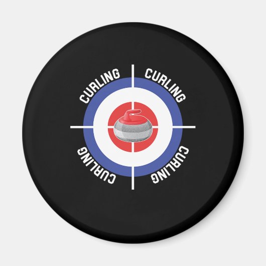 Curling eines Eisschachbretts-Geschenkes Magnet (Vorne)