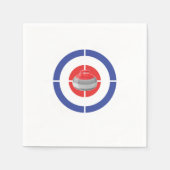 Curling eines Eisschachbretts-Geschenkes Serviette (Vorderseite)