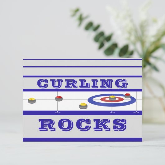 Curling Einladung (Stehend Vorderseite)