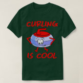 Curling-Eisbahn-Geschenk T-Shirt (Design vorne)