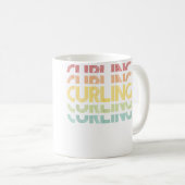Curling-Eisstock-Schießen Kaffeetasse (VorderseiteRechts)