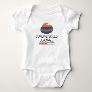 Curling-Fähigkeiten werden geladen - Curling-Eis Baby Strampler