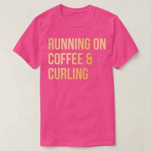 Curling Funny Saying in Gold T-Shirt (Design vorne)