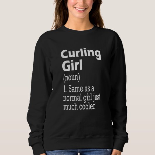 Curling Girl Sweatshirt (Vorderseite)