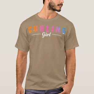 Curling Girl Winter Sports Stone Gripper T-Shirt