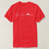 Curling Heartbeat Ekg Pulscurl Stone Idee 2 T-Shirt (Design vorne)