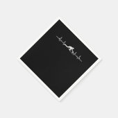 Curling Heartbeat Ice Sports Gift Serviette (Ecke)