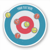 Curling House und Curling Steine oben Aufkleber (Vorderseite)