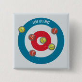 Curling House und Curling Steine oben Button (Vorderseite)