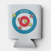 Curling House und Curling Steine oben Dosenkühler (Rückseite)