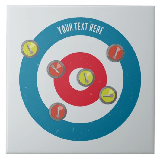 Curling House und Curling Steine oben Fliese (Vorderseite)