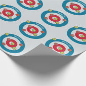 Curling House und Curling Steine oben Geschenkpapier (Ecke)