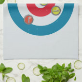 Curling House und Curling Steine oben Geschirrtuch (Gefaltet)