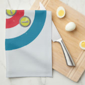 Curling House und Curling Steine oben Geschirrtuch (Viertel Falte)