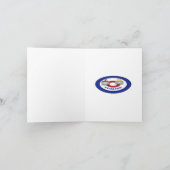 Curling House und Curling Steine oben Karte (Innenseite)