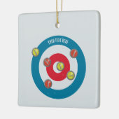 Curling House und Curling Steine oben Keramikornament (Links)