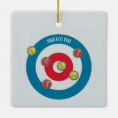 Curling House und Curling Steine oben Keramikornament (Rückseite)