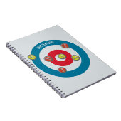 Curling House und Curling Steine oben Notizblock (Rechte Seite)