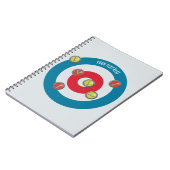 Curling House und Curling Steine oben Notizblock (Linke Seite)