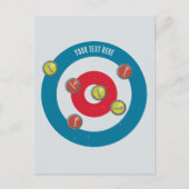 Curling House und Curling Steine oben Postkarte (Vorderseite)