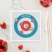 Curling House und Curling Steine oben Serviette (Beispiel)