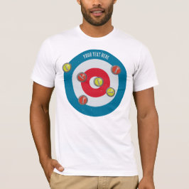 Curling House und Curling Steine oben T-Shirt