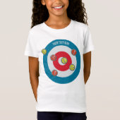 Curling House und Curling Steine oben T-Shirt (Vorderseite)
