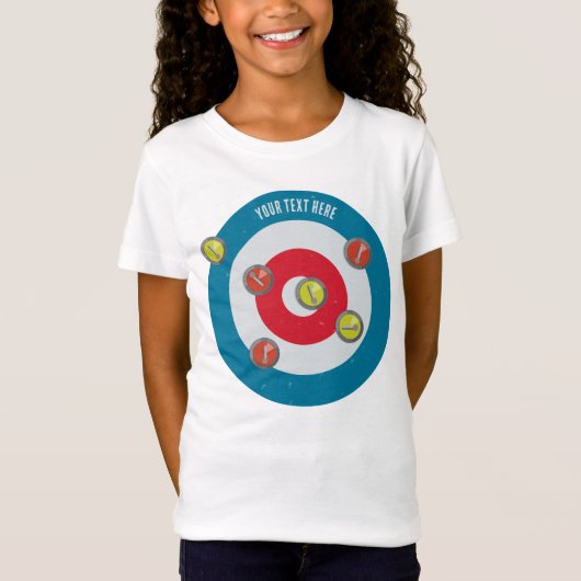 Curling House und Curling Steine oben T-Shirt (Vorderseite)