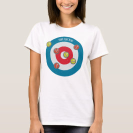 Curling House und Curling Steine oben T-Shirt