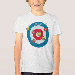 Curling House und Curling Steine oben Tri-Blend Shirt