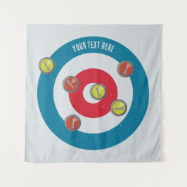 Curling House und Curling Steine oben Wandteppich