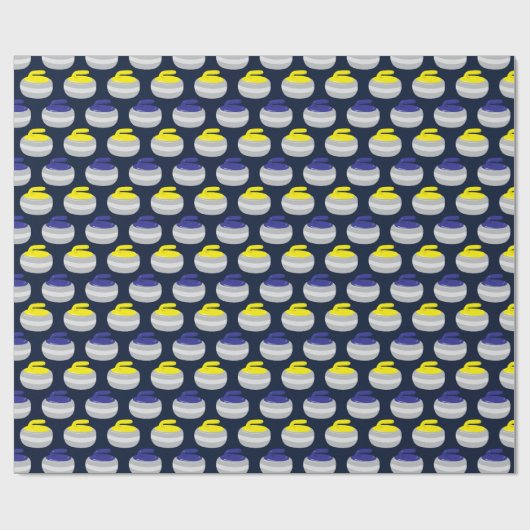 Curling Ice Sport Pattern Geschenkpapier (Flach)
