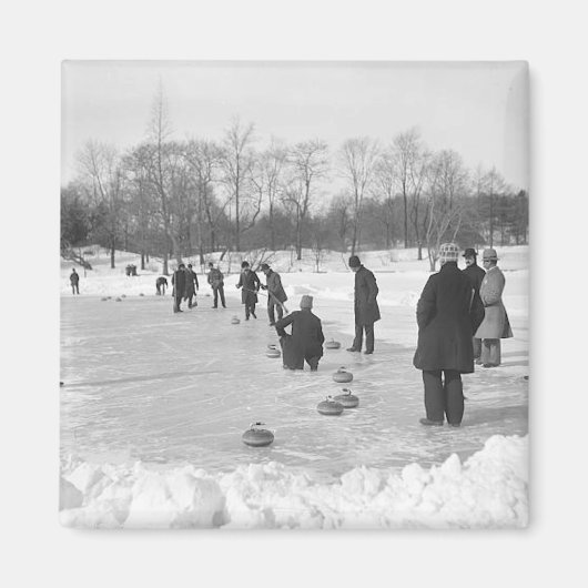 Curling im Central Park NYC Magnet (Vorne)