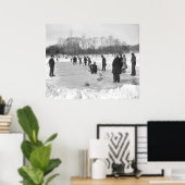 Curling in Central Park NYC Print Poster (Heimbüro)