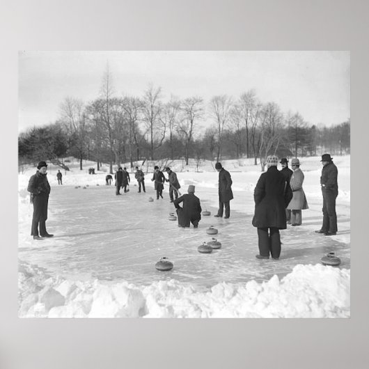 Curling in Central Park NYC Print Poster (Vorne)