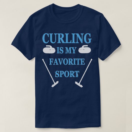 CURLING IS MY FAVORITE Sport T-Shirt (Design vorne)