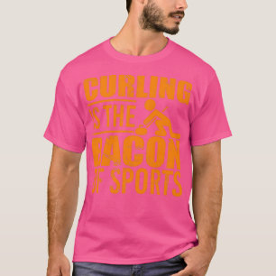 Curling ist das Becken von Sport gestört Orange T-Shirt