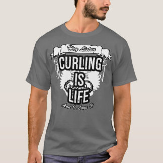 Curling ist ein kreatives Design für die Arbeitsze T-Shirt