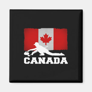 Curling Kanada Flagge Stolz Urlaub Reise Kanadisch Magnet