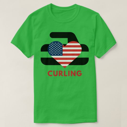 Curling Liebe USA T-Shirt (Design vorne)