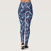 Curling Lingo Leggings - Rot, Weiß und Blau (Rückseite)