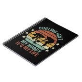 Curling Lustige Sprüche Eissport Retro Vintag Notizblock (Linke Seite)